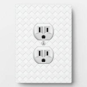 電気プラグ壁コンセントおもしろいカスタマイズThis フォトプラーク