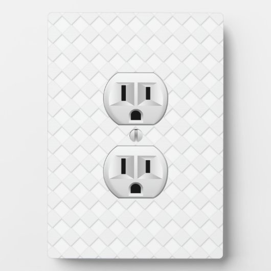 電気プラグ壁コンセントおもしろいカスタマイズThis フォトプラーク (正面)