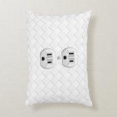 電気プラグ壁コンセントカスタマイズおもしろい アクセントクッション (正面(垂直))