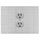 電気プラグ壁コンセントカスタマイズおもしろい カッティングボード (正面)
