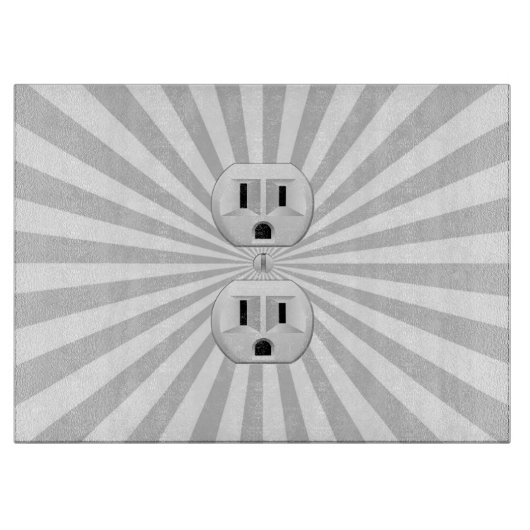 電気プラグ壁コンセントカスタマイズおもしろい! カッティングボード (正面)