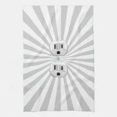 電気プラグ壁コンセントカスタマイズおもしろい! キッチンタオル (縦)