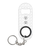 電気プラグ壁コンセントカスタマイズおもしろい キーホルダー栓抜き (正面)