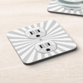 電気プラグ壁コンセントカスタマイズおもしろい! コースター (左側)