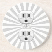 電気プラグ壁コンセントカスタマイズおもしろい! コースター (正面)