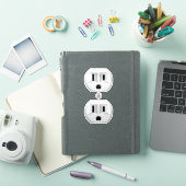 電気プラグ壁コンセントカスタマイズおもしろい シール (iPadカバー)