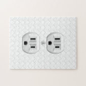 電気プラグ壁コンセントカスタマイズおもしろい ジグソーパズル (横)