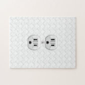 電気プラグ壁コンセントカスタマイズおもしろい ジグソーパズル (横)