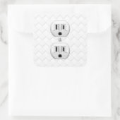 電気プラグ壁コンセントカスタマイズおもしろい スクエアシール (バッグ)