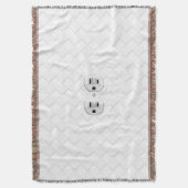 電気プラグ壁コンセントカスタマイズおもしろい スローブランケット (正面縦)