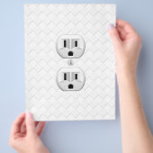 電気プラグ壁コンセントカスタマイズおもしろい チラシ (手)