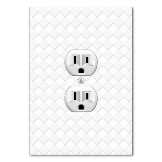 電気プラグ壁コンセントカスタマイズおもしろい テーブルナンバー (正面)