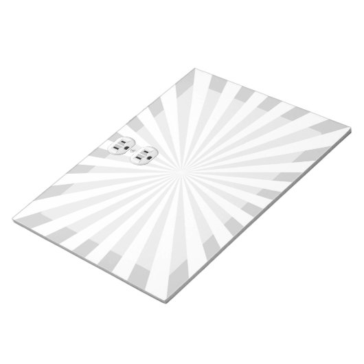 電気プラグ壁コンセントカスタマイズおもしろい! ノートパッド (アングル)