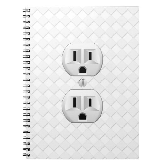 電気プラグ壁コンセントカスタマイズおもしろい ノートブック (正面)