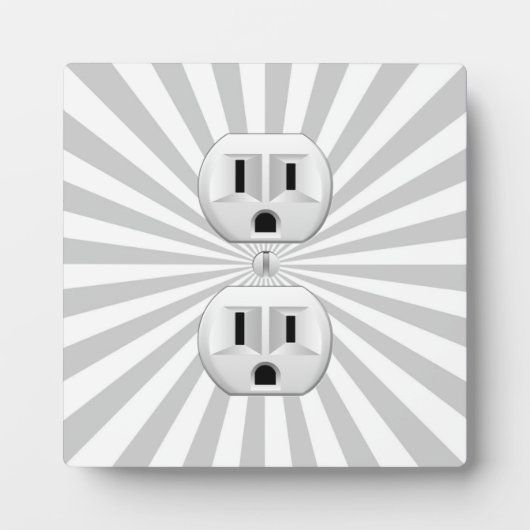 電気プラグ壁コンセントカスタマイズおもしろい! フォトプラーク (正面)