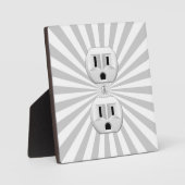 電気プラグ壁コンセントカスタマイズおもしろい! フォトプラーク (正面)