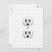 電気プラグ壁コンセントカスタマイズおもしろい ポストカード (正面/裏面)