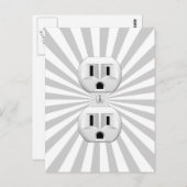 電気プラグ壁コンセントカスタマイズおもしろい! ポストカード (正面/裏面)