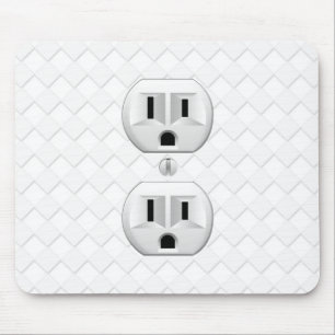 電気プラグ壁コンセントカスタマイズおもしろい マウスパッド