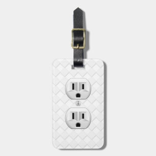 電気プラグ壁コンセントカスタマイズおもしろい ラゲッジタグ
