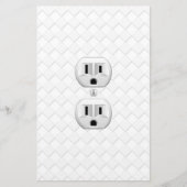 電気プラグ壁コンセントカスタマイズおもしろい 便箋 (正面)