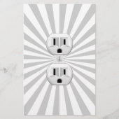 電気プラグ壁コンセントカスタマイズおもしろい! 便箋 (正面)