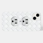 電気プラグ壁コンセントカスタマイズおもしろい Case-Mate iPhoneケース (裏面 (横))