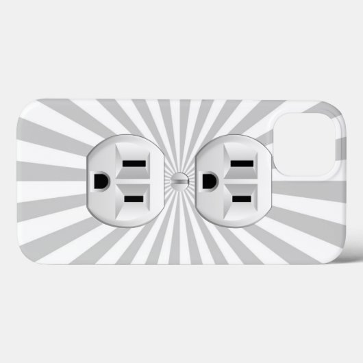 電気プラグ壁コンセントカスタマイズおもしろい! Case-Mate iPhoneケース (裏面 (横))