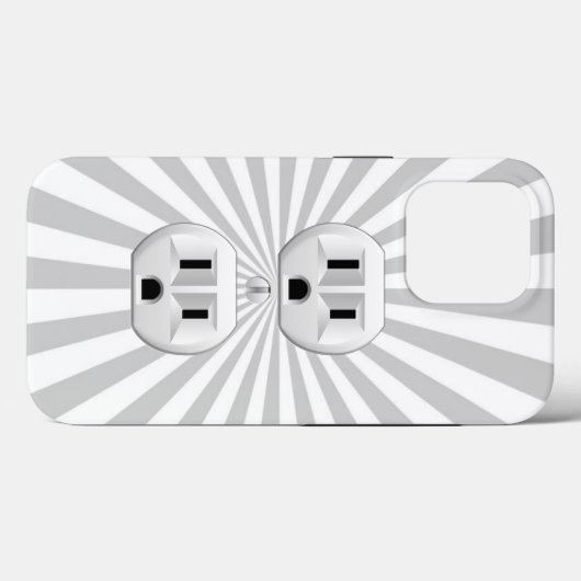 電気プラグ壁コンセントカスタマイズおもしろい! Case-Mate iPhoneケース (裏面 (横))