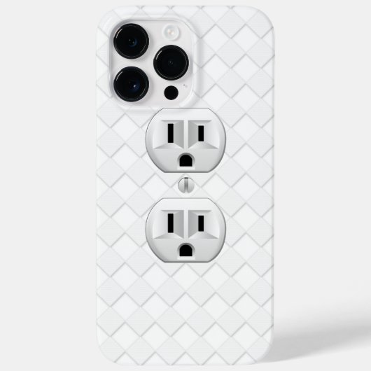 電気プラグ壁コンセントカスタマイズおもしろい Case-Mate iPhoneケース (裏面)