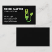 電気プラグ環境にやさしアイコン 名刺 (正面/裏面)