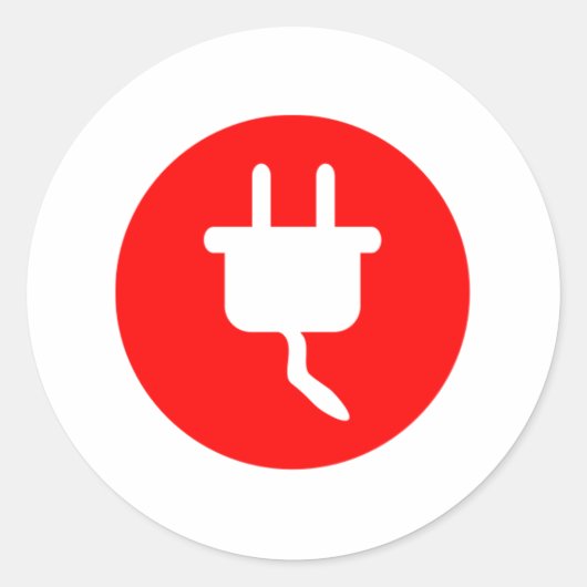 電気プラグ記号 ラウンドシール (正面)