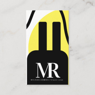 電気プラグ電気技師ビジネスブランディング 名刺