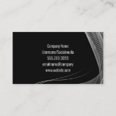 電気プラグ電球のロゴ |抽象芸術鎖 名刺 (裏面)