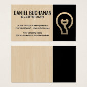 電気プラグ電球 |電気工事士アイコン (正面&裏面)