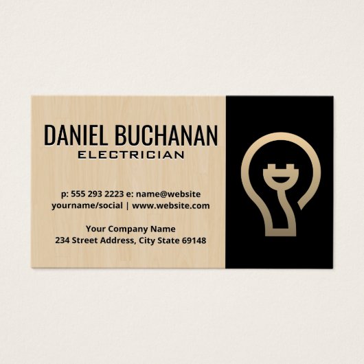 電気プラグ電球 |電気工事士アイコン (正面)