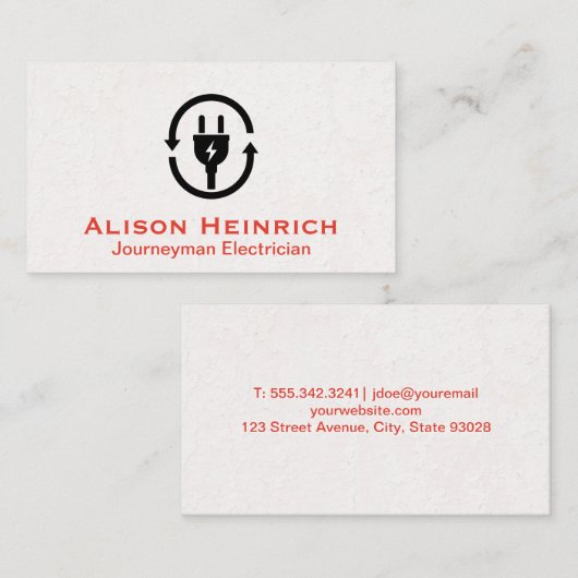 電気プラグ 名刺 (正面/裏面)