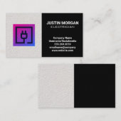 電気プラグ |電気工事士アイコン 名刺 (正面/裏面)