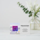 電気プラグ | 電気技師 名刺 (スタンド正面)