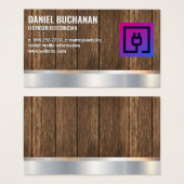 電気プラグ |電気技師 |金属（木材） (正面&裏面)