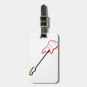 電気ベースギター ラゲッジタグ (正面縦)