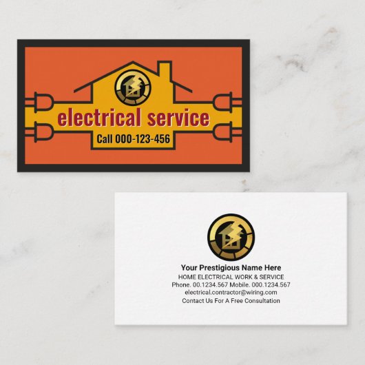 電気ホーム配線フレーム 名刺 (正面/裏面)
