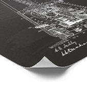 電気メトロノーム1903特許技術Chalkboard ポスター (角)