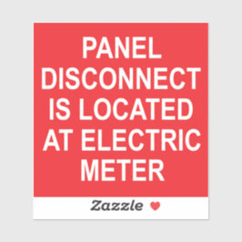 電気メーターラベルにあるパネルの取り外し シール