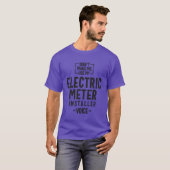 電気メーター設置職の職業ファミリー Tシャツ (正面フル)