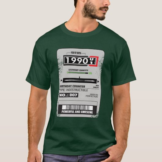 電気メーター 誕生日 1990 電気技師 ギフト v tシャツ (正面)