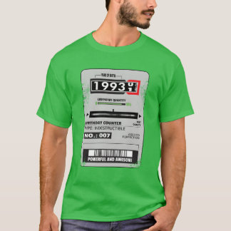 電気メーター 誕生日 1993 電気技師 ギフト f tシャツ