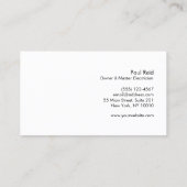 電気モダン技師ロゴ（黒） 名刺 (裏面)