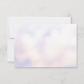 電気モダン青クリスマスツリー セーブザデート (裏面)