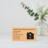 電気ユニーク工モダン士名刺 名刺 (スタンド正面)